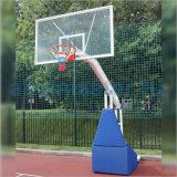 БЛ 4.9 Стойка баскетбольная мобильная складная игровая, вынос 3.25м (кольцо H 3,05м над землей), оргстекло 10мм	
